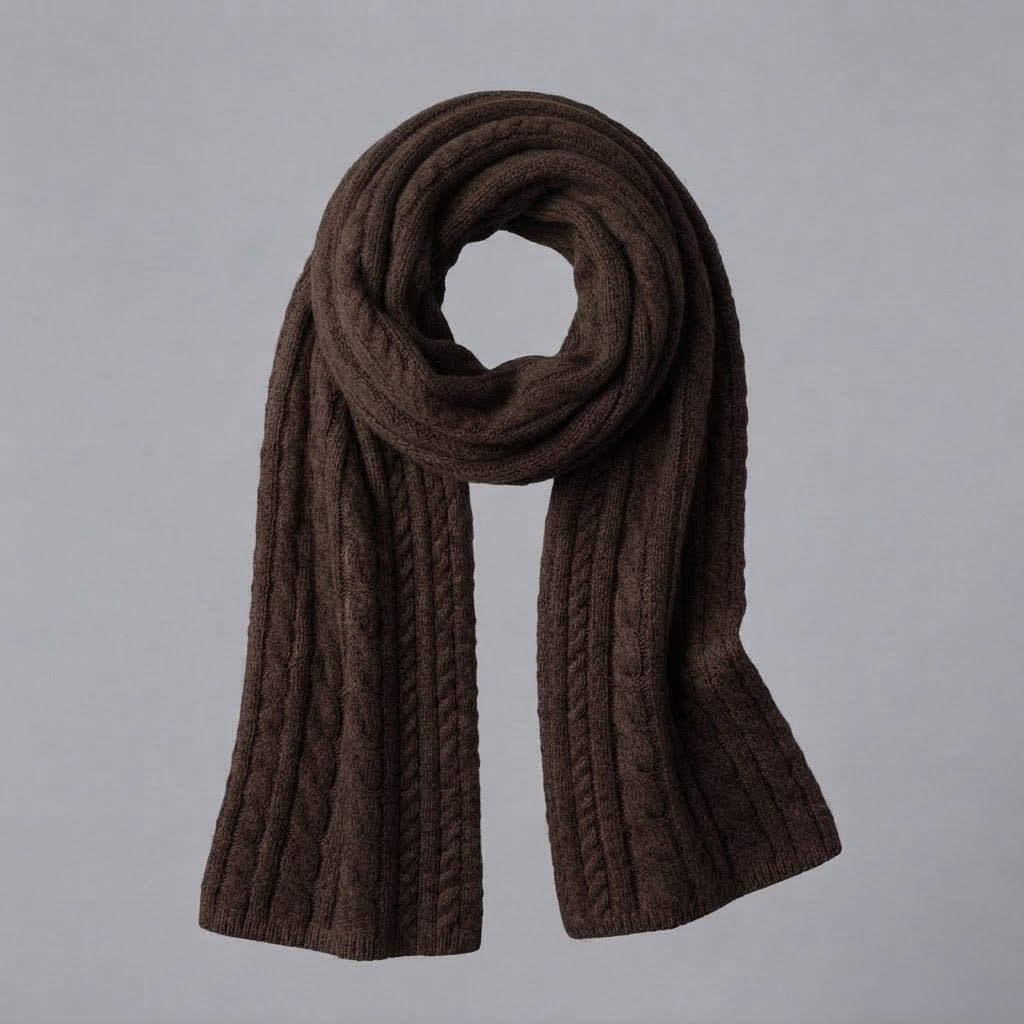 Geometric Knitted Scarf Accessory