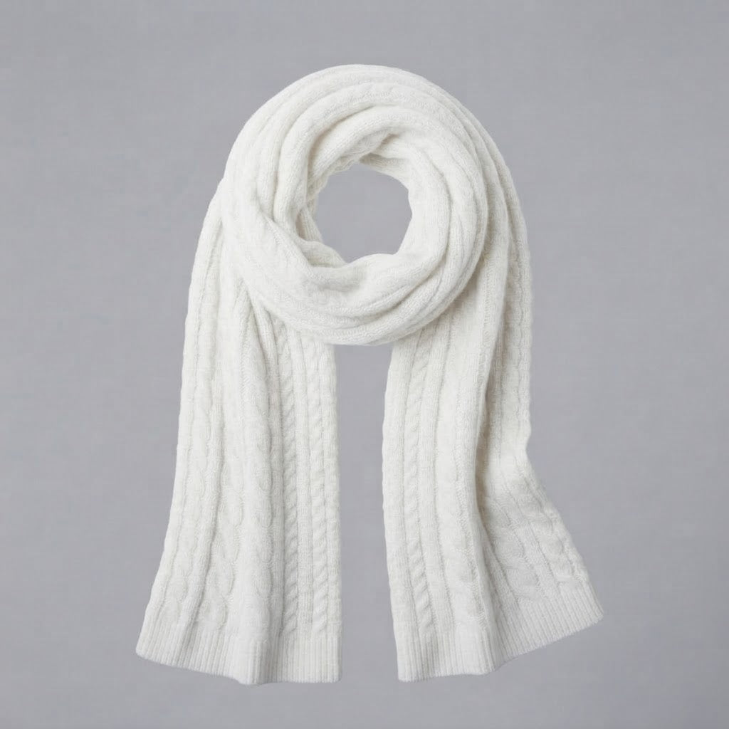 Geometric Knitted Scarf Accessory