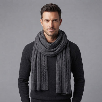 Geometric Knitted Scarf Accessory