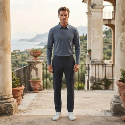 Men's Long Sleeve Polo Shirt | Regular Fit Casual Wear