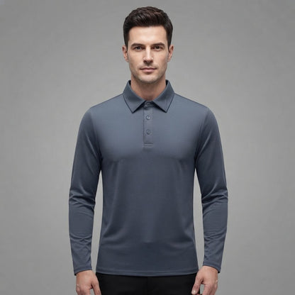 Men's Long Sleeve Polo Shirt | Regular Fit Casual Wear