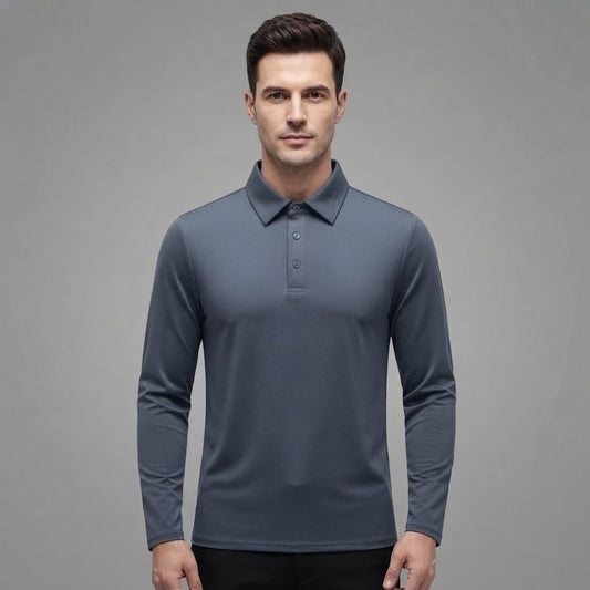 Men's Long Sleeve Polo Shirt | Regular Fit Casual Wear