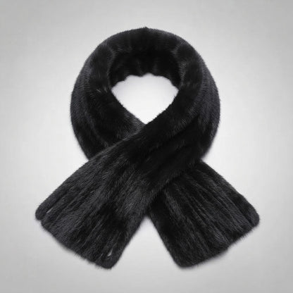 Mink Fur Scarf | Hand-Knitted Accessory