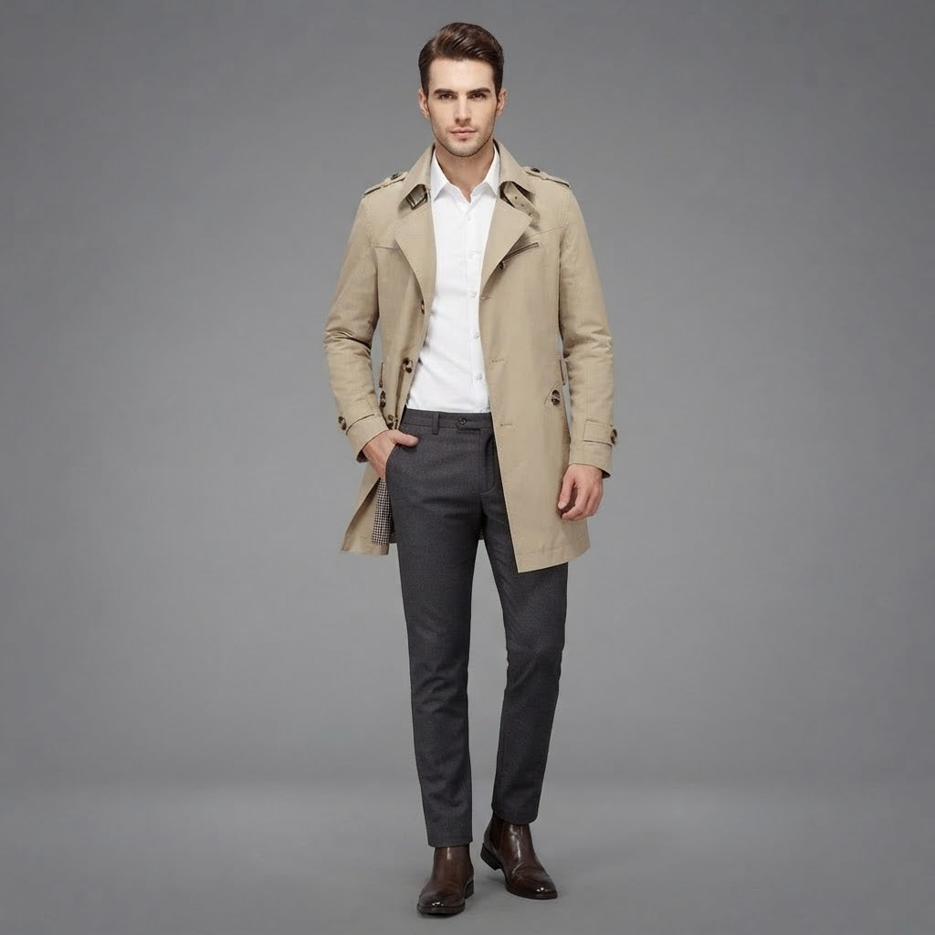 Trench Coat | Stylish Long Coat for Men